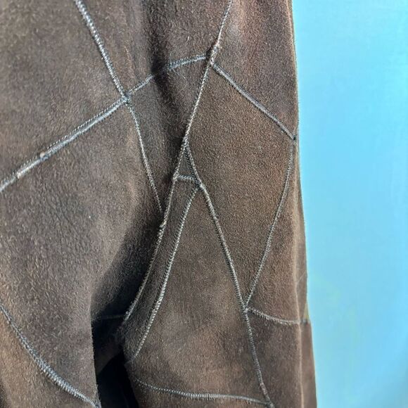 Ladies Marco Gianotti Suede and Shearling Hooded Parka Size Large - Picture 11 of 16